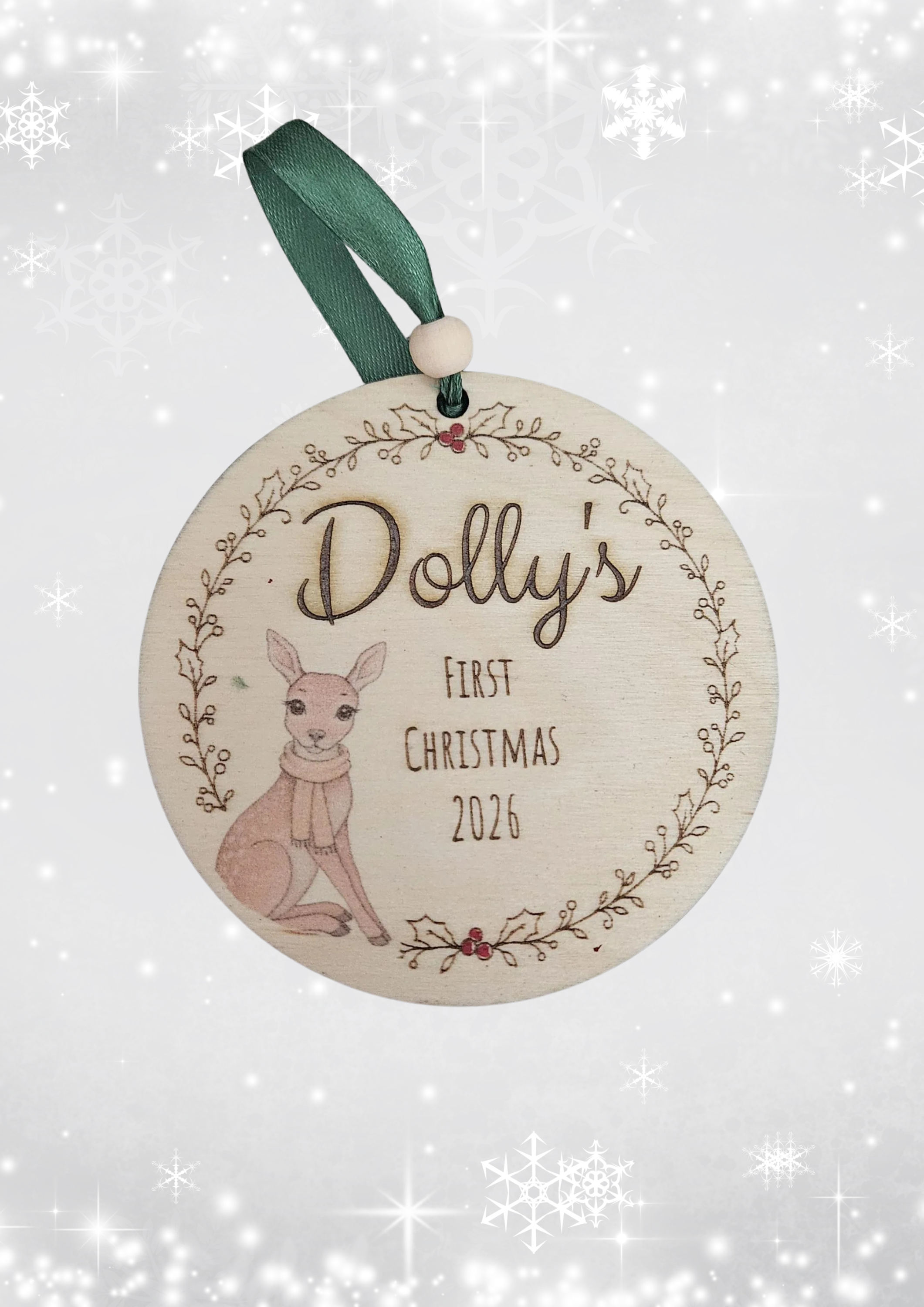 Personalised First Christmas Bauble — Whimble Wood